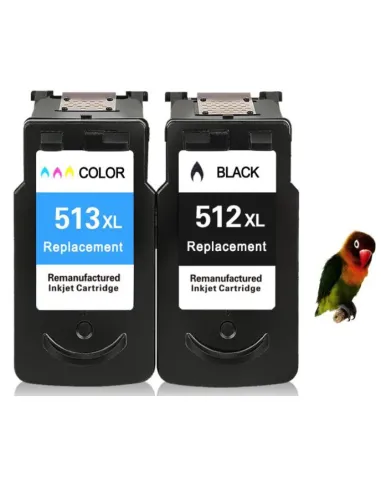 Pack 2 tintas para CANON PG-512 CL-513 PG512 CL513 PIXMA MP270 MP280 MP490 MP495 Pixma mp250 mp230 mp280 ip2700 mp240 mp495 mx41