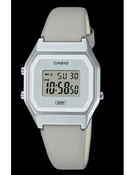 Reloj mujer Vintage Iconic Casio LA680WEL-8E alarma cronómetro luz LED correa de cuero