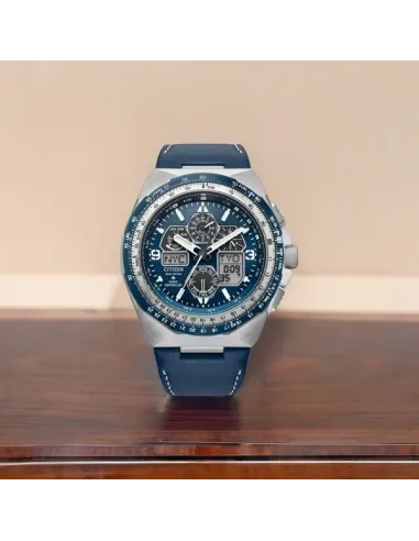 reloj aviador radiocontrol Citizen Promaster Skyhawk A-T JY8148-08L 46m 200m WR cristal de zafiro