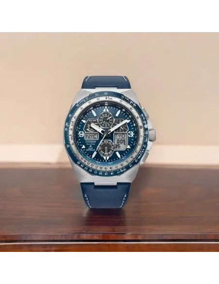 reloj aviador radiocontrol Citizen Promaster Skyhawk A-T JY8148-08L 46m 200m WR cristal de zafiro