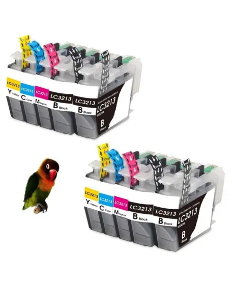 8 tintas para Brother LC3213 LC3211 DCP-J 770 MFC-J 890 MFC-J 497 DW MFC-J 491