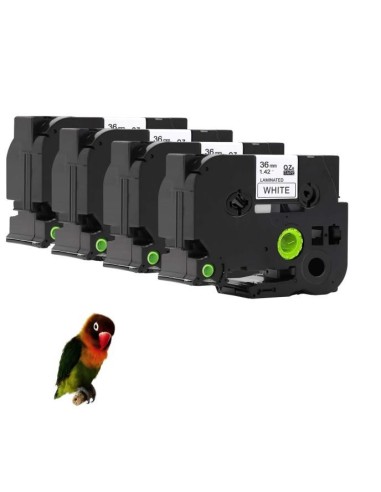 5 cinta Compatibles para Brother TZe261 / TZ261 Cinta Laminada de Etiquetas