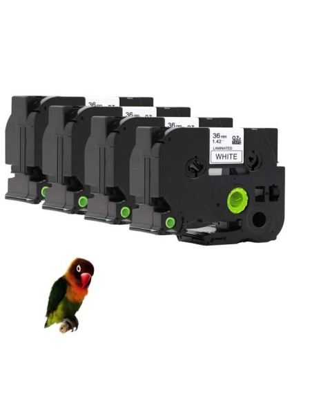 5 cinta Compatibles para Brother TZe261 / TZ261 Cinta Laminada de Etiquetas