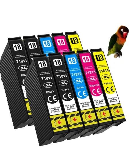 10 tintas para Epson T1811/2/3/4  HOME XP30 XP102 XP202 XP405 XP402 XP412 XP425