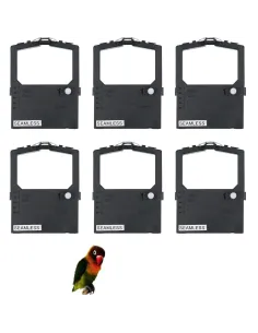 6 cintas Compatible OKI Microline ML182 / ML280 / ML3320 Negra Cinta Matricial