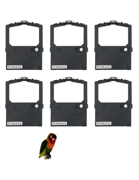 6 cintas Compatible OKI Microline ML182 / ML280 / ML3320 Negra Cinta Matricial