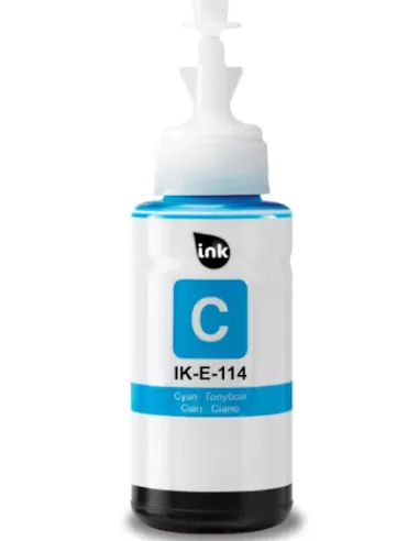 tinta Compatible Epson 114 Cyan Botella de Tinta C13T07B240 para EcoTank ET-8500, ET-8550