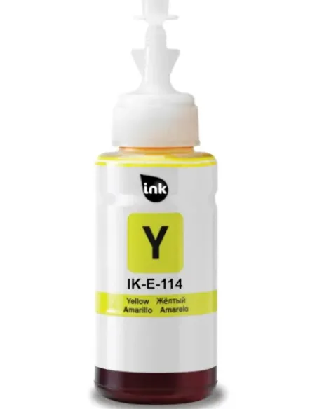 tinta Compatible Epson 114 Amarillo Botella de Tinta C13T07B440 para EcoTank ET-8500, ET-8550