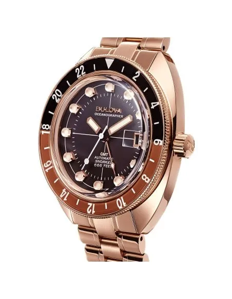 reloj automático hombre Bulova  Automatic Oceanographer Devil Diver GMT 97B215 41mm 200m WR cristal de zafiro