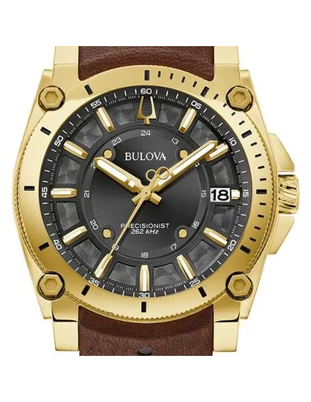 Bulova Precisionist 97B216 40m 300m WR cristal de zafiro correa de acero HPQ (High Performance Quartz