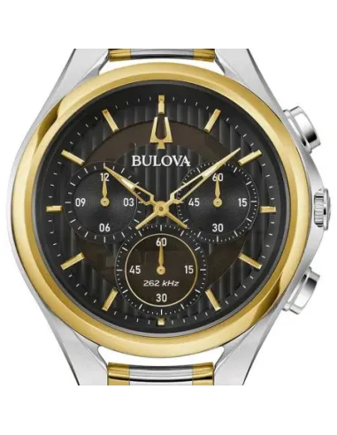 reloj hombre Bulova Curv 98A301 44mm Cristal de Zafiro 262kHz Cuarzo Alta Precisión 30m WR