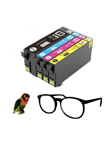 4 tintas Compatibles Epson 408XL 408L XL Cartucho de Tinta para Epson Workforce Pro WF-C4810DTWF NEGRO CIAN MAGENTA AMARILLO