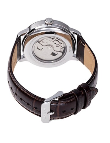 Orient Bambino Sun & Moon RA-AK0803Y 41.5mm dial beige correa de cuero (admite cuerda manual)