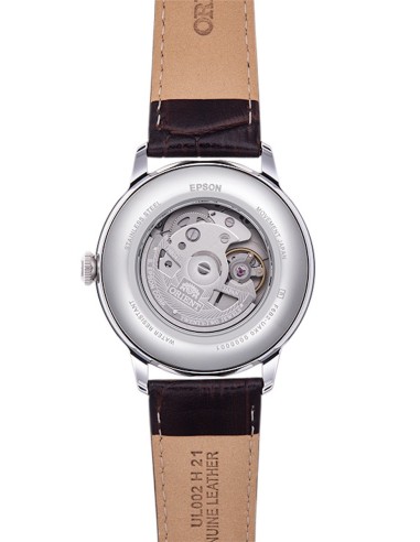 Orient Bambino Sun & Moon RA-AK0803Y 41.5mm dial beige correa de cuero (admite cuerda manual)