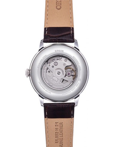 Orient Bambino RA-AK0804Y 41.5mm correa de cuero (admite cuerda manual)