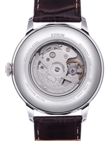 Orient Bambino RA-AK0804Y 41.5mm correa de cuero (admite cuerda manual)