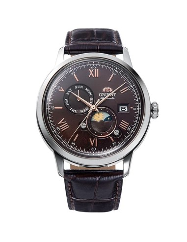 Orient Bambino RA-AK0804Y 41.5mm correa de cuero (admite cuerda manual)