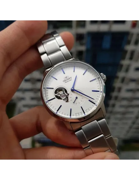 Reloj automático hombre Orient Contemporary Semi-Skeleton RA-AR0102S 40mm 100m WR correa de acero