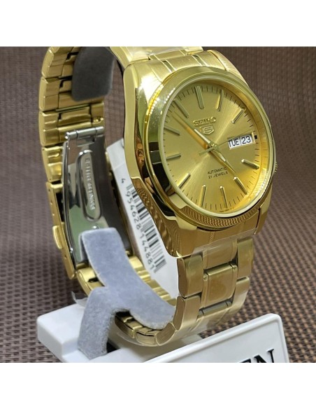 reloj unisex automático Seiko 5 SNKL48K1 38mm 30m WR correa de acero Calibre 7S26
