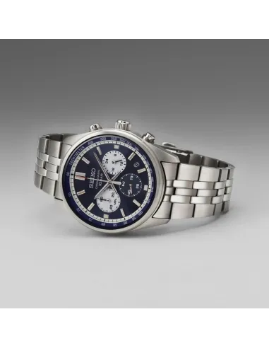 reloj deportivo hombre Seiko Chronograph SSB427P1 41.5mm 100m WR cristal Hardlex correa de acero