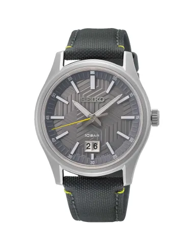 reloj deportivo hombre Seiko SUR543P1 39.5mm 100m WR cristal de zafiro correa de tela