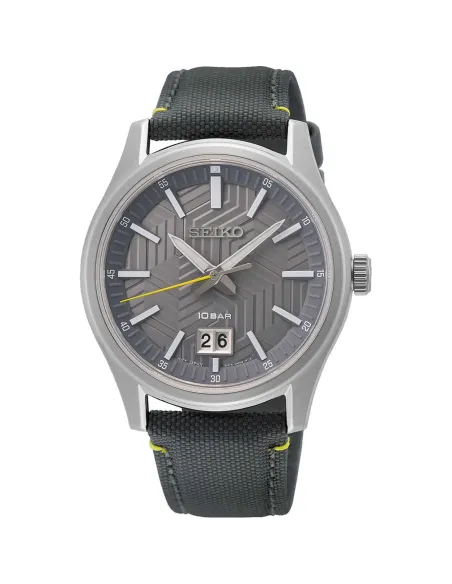 reloj deportivo hombre Seiko SUR543P1 39.5mm 100m WR cristal de zafiro correa de tela