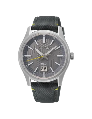 reloj deportivo hombre Seiko SUR543P1 39.5mm 100m WR cristal de zafiro correa de tela