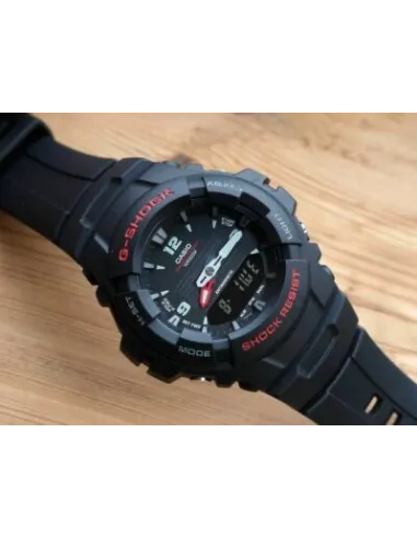 reloj deportivo hombre Casio G-Shock G100-1B 200m WR LED Hora Dual Resistencia a los Golpes anti-magnético alarma