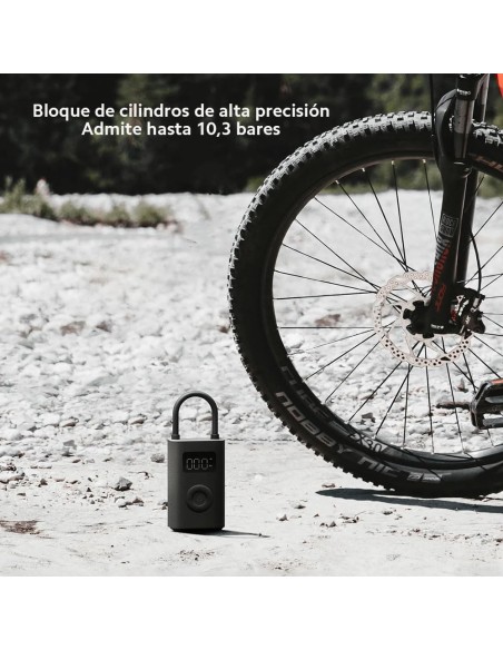 Compresor de Aire Portatil - Pantalla LED - Presión de hasta 10,3 bares - Incluye Boquilla y Aguja para Balones