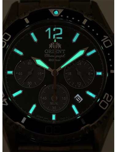 Orient Mako Sports Solar Chronograph RN-TX0204E JDM 42MM 100M WR cristal de zafiro