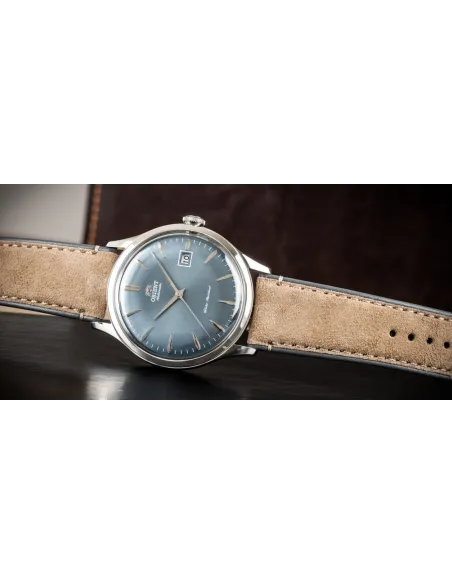 reloj automático hombre Orient Bambino RA-AC0P03L 42mm correa de cuero (acepta cuerda manual)