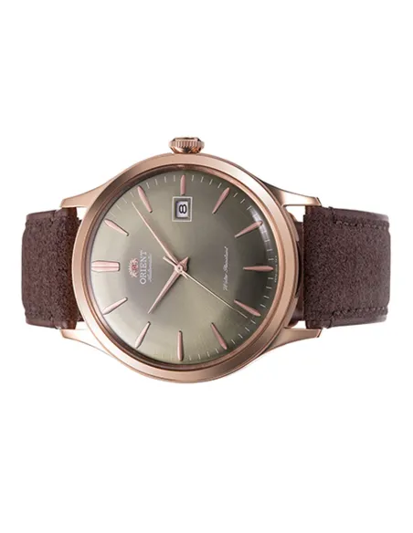 reloj automático hombre Orient Bambino RA-AC0P04Y 42mm correa de cuero (acepta cuerda manual)