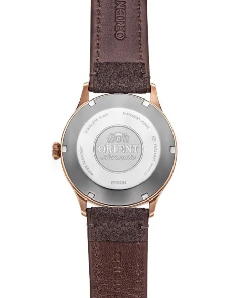 reloj automático hombre Orient Bambino RA-AC0P04Y 42mm correa de cuero (acepta cuerda manual)