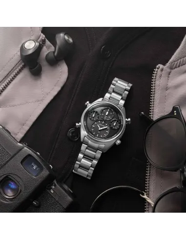reloj solar cronógrafo hombre Seiko Prospex Solar Speedtimer SFJ003P1 42mm 100m WR cristal de zafiro curvado Lumibrite