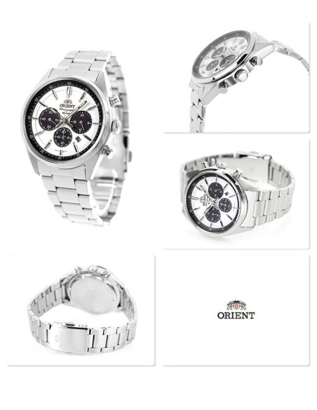 Reloj hombre solar Orient Japan Edition Neo 70's Solar Chronograph Panda WV0041TX Made In Japan Milky White JDM