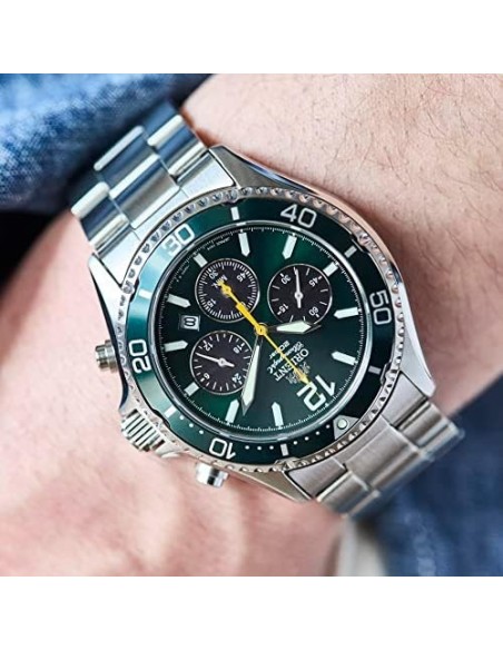 Orient Mako Sports Solar Chronograph RN-TX0204E JDM 42MM 100M WR cristal de zafiro