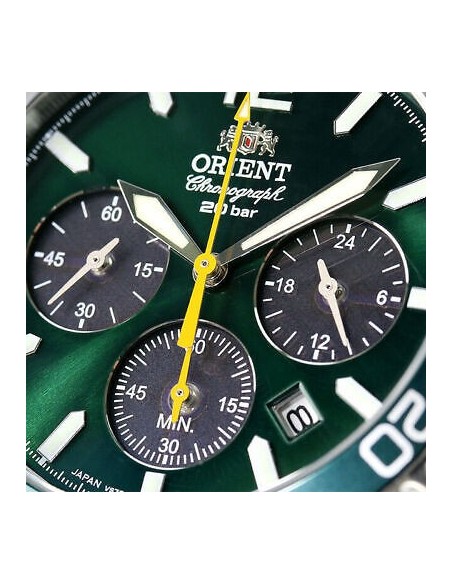 Orient Mako Sports Solar Chronograph RN-TX0204E JDM 42MM 100M WR cristal de zafiro