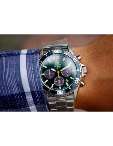 Orient Mako Sports Solar Chronograph RN-TX0204E JDM 42MM 100M WR cristal de zafiro