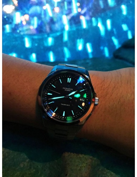 reloj radio-control solar Casio Oceanus OCW-S100-1AJF JDM 41.5mm 100M WR cristal de zafiro