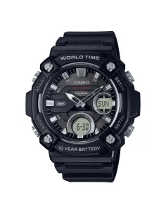 Reloj deportivo hombre Casio AEQ-120W-1AV 52.2mm 100m WR 3 alarmas Hora Mundial 10 años batería 2