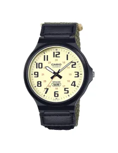reloj deportivo militar hombre Casio MW-240B-3BV 43.6mm 50m WR correa de tela