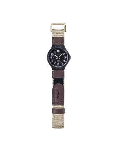 reloj deportivo militar hombre Casio MW-240B-5BV 43.6mm 50m WR correa de tela