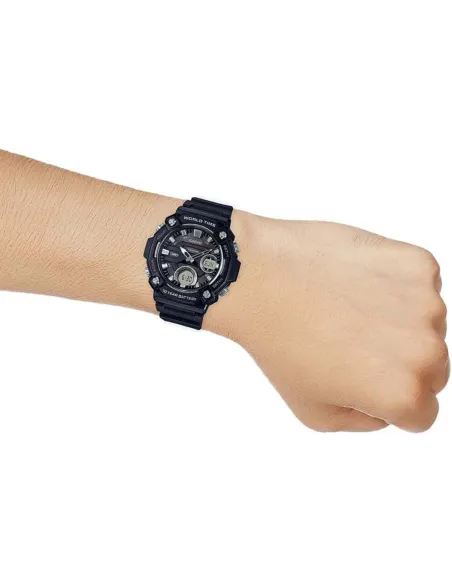 Reloj deportivo hombre Casio AEQ-120W-1AV 52.2mm 100m WR 3 alarmas Hora Mundial 10 años batería