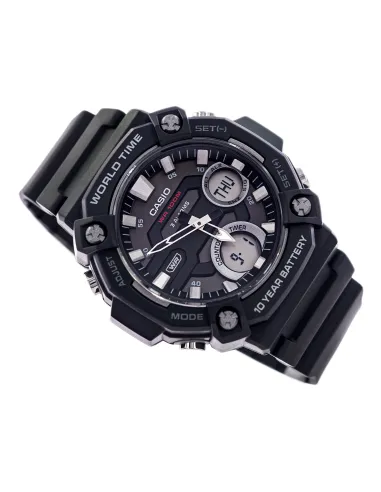 Reloj deportivo hombre Casio AEQ-120W-1AV 52.2mm 100m WR 3 alarmas Hora Mundial 10 años batería