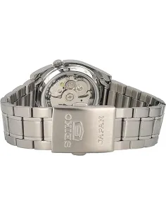 reloj automático hombre Seiko 5 SNKK17J1 38mm Hecho en Japón dial negro  correa de acero calibre 7S26 2