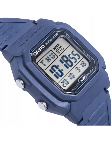 Reloj digital unisex clásico Casio W-800H-2AV 100m WR 10 años batería Hora Mundial Hora Dual Illuminator