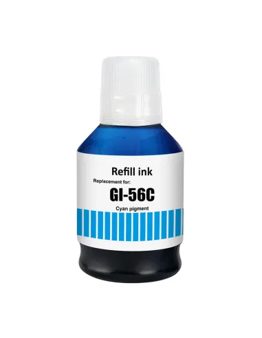 botella de tinta Compatible Canon GI56 G-56  Cyan Maxify GX3050 / GX4050 / GX5050 / GX5550 / GX6050 / GX6550 / GX7050