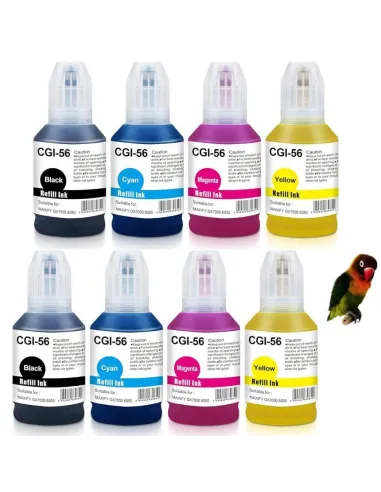 8 botellas de tinta Compatible Canon GI56 G-56 Canon para Maxify GX3050 / GX4050 / GX5050 / GX5550 / GX6050 / GX6550 / GX7050