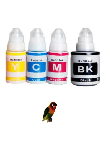4 Botellas de Tinta Compatibles Canon GI40 - GI-40 Pixma G5040 G6040 G7040 GM2040