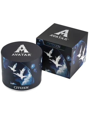 reloj hombre Citizen Eco-Drive Avatar Pandora AW2060-02W 42mm 100m WR correa de cuero